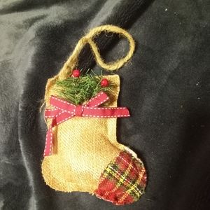 Plush Christmas Stocking Ornament
